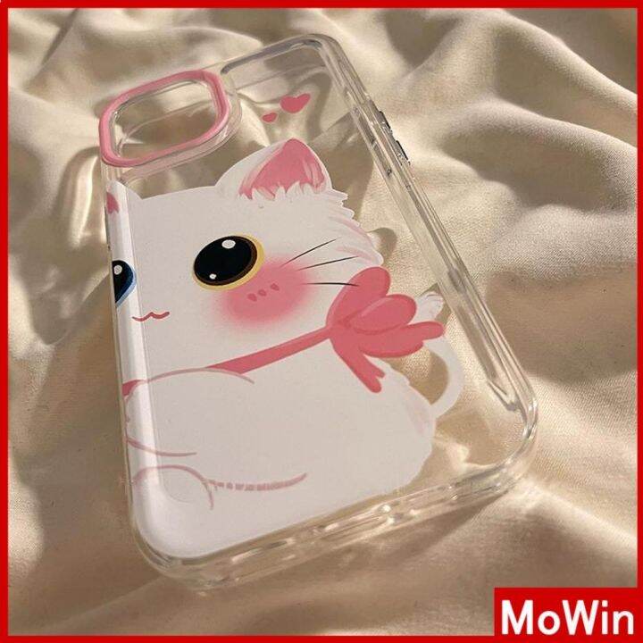 mowin-เข้ากันได้สำหรับ-เคสไอโฟน-เคสไอโฟน11-เคส-iphone-11-สำหรับ-iphone-14-pro-max-เคส-iphone-เคสนิ่ม-tpu-เคสใสชุบปุ่มกันกระแทกแมวแมวน่ารักเข้ากันได้สำหรับ-iphone-13-pro-max-12-pro-max-11-pro-max-7plus