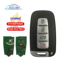 รีโมทกุญแจสำหรับอัจฉริยะ Hyundai Sonata Azera Genesis ที่ห้อยกุญแจเปลือกกุญแจรถ4ปุ่ม Id46 Sy5hmfna04/ชิป Pcf7952 315Mhz