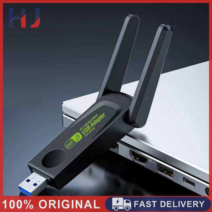 1300Mbps WiFi Network Card External Antenna 2.4GHz 5GHz Dual Band Wireless Dongle Network Card