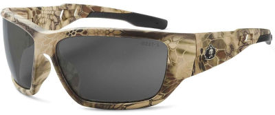 Ergodyne Skullerz Baldr Polarized Safety Sunglasses- Kryptek Highlander Brown Camo Frame, Smoke Lens