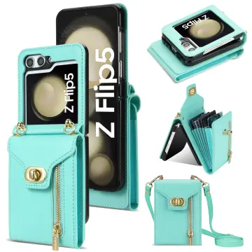Fashion Crossbody Chain Shoulder Strap Phone Case For Samsung Galaxy Z Flip  5 3 4 Z Flip4 Flip5 Flip3 5G Cover Glitter Cute Case - AliExpress