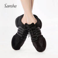 Sansha Classic Split Sole Dance Sneakers Salsa Jazz Modern Dance Lace Up รองเท้าเต้นรำสำหรับผู้ใหญ่ S37LS