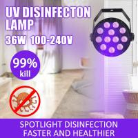 โคมไฟตัดแสง UV 12LED สีม่วงอ่อนแสง UV 36W,ตกแต่งฮาโลวีนแสงสีม่วง