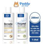 Sữa Tắm Fungamyl & Dermatic Ngừa Nấm Da, Vảy Gàu Cho Chó Mèo 200ml