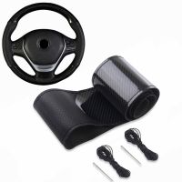 Car Sports Steering Wheels Wheel Cover 38CM Carbon Fiber Steeringwheel Cover Luxury Crystal Leather Steering Wheel Braids