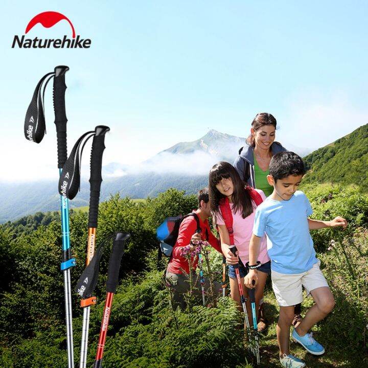 naturehike-ไม้เท้าเดินป่ากล้องส่องทางไกลแบบพับได้สำหรับเด็กผู้ใหญ่1ชิ้นไม้เท้าเดินเขาแบบเบามากสำหรับครอบครัวไม้เท้าเดิน