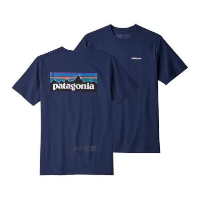 ✓ ผู้เล่นกลางแจ้ง Patagonia American Classic Outdoor Leisure Shirt Mountains Round Collar Men And Women T-Shirts Printed Cotton