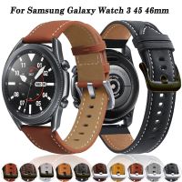 สายรัดข้อมือสำหรับ Galaxy Watch 3 45 46มม. สายรัดข้อมือหนังแท้22มม. สายรัดข้อมืออัจฉริยะสำหรับนาฬิกา GT2/GT3 46มม.