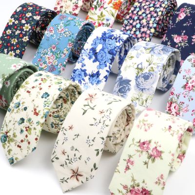 New Floral Elegant Tie For Men Women 100 Cotton Beautiful Flower Paisley Necktie Narrow Skinny Cravat Wedding Casual Corbatas