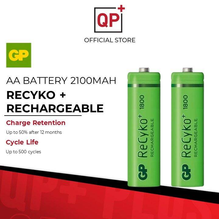 GP RECYKO + RECHARGEABLE AA BATTERY 2100MAH 2PCS BATTERY AA (REPLACED