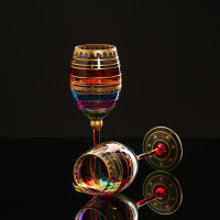 Colored drawing wine glass Crystal Champagne Flute Glass cup Red Wine Glasses Stemware For Vodka Cups Bar Ho party Drinkware