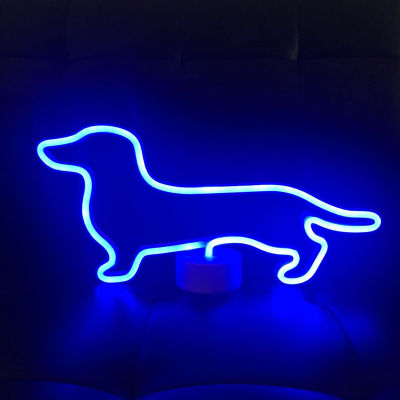 Dog LED Neon Signs Table Decoration Night Lights Lamps Art Decor Decorative for Home Party Wedding Birthday Kids or Girl Room
