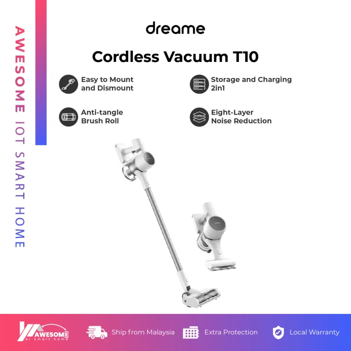 Dreame T10 /XR 140AW Powerful Suction 60 Minutes Battery Life Deep ...