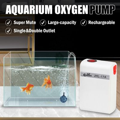 USB ชาร์จ Super Mute ปั๊มลมแบบชาร์จไฟได้แบตเตอรี่ลิเธียม Power ออกซิเจนคอมเพรสเซอร์ Aquarium ตู้ปลาตกปลากลางแจ้ง