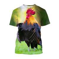 Jumeast 3D France Gallic Rooster Printed T-shirts 2000s Aesthetic Chicken Graphic T Shirts For Men Casual Loose Clothes T-shirty