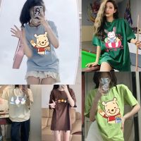 SDTB041 เสื้อยืดแฟชั่นผู้หญิงสไตล์เกาหลี oversized ลายอนิเมะ แฟชั่นวัยรุ่น เสื้อโอเวอร์ไซส์แขนสั้น สวยๆ 10สี