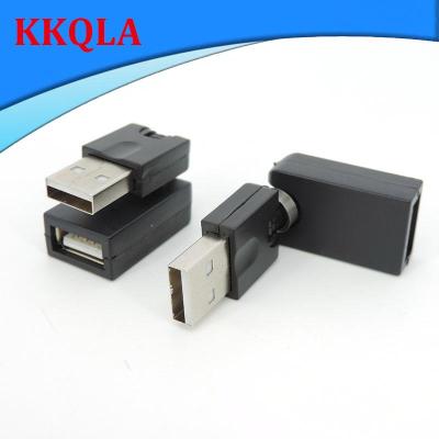 QKKQLA Flexible Twist Angle 360 Degree Rotating USB A 2.0 male to female Adapter Converter for cable extension connector