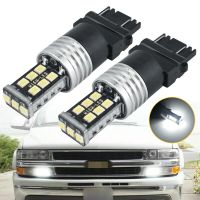 หลอดไฟ LED สีขาว DRL 3157 1500สำหรับ Chevy Silverado,หลอดไฟ LED สีขาวติดตั้งง่ายแบบ DIY