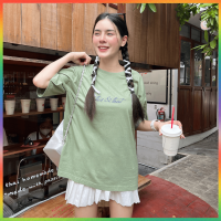 ?MesubShop?เสื้อยืด เสื้อแขนกุด OVERSIZE ผ้าคอตตอน ? สาวอวบใส่ได้ เสื้อยืดทรงเบสิค สีมินิมอล  รุ่น เสื้อแขนกุด