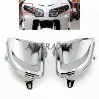 Chrome ด้านหน้าไฟหน้าแผงแผ่น Fairing สำหรับ Honda GL1800 GOLDWING 2001-2015 2014ไฟหน้ารถจักรยานยนต์ Trim