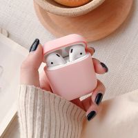 สำหรับ Apple Airpods 2 Gen เคสฝาครอบซิลิโคน Matte Candy สีเคสกันกระแทกสำหรับหูฟังบลูทู ธ เคสสำหรับ AirPods 1 2 หูฟังหูฟังกรณี