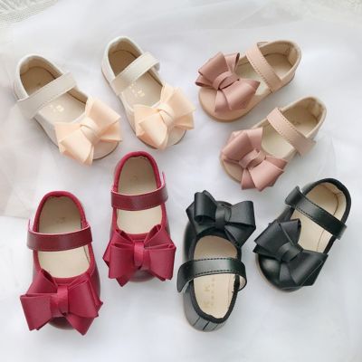 Princess Baby Girls Shoes Lovely Bow Tie Childrens Flats PU Leather Toddler Summer Spring Flowers Shoes