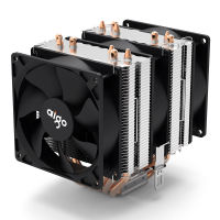 Aigo gale rgb cpu cooler dual tower 6 heats pc radiator Cooling 4PIN PWM 90mm Fan In 1150 1155 1156 1366 AM2AM3AM4 AMD