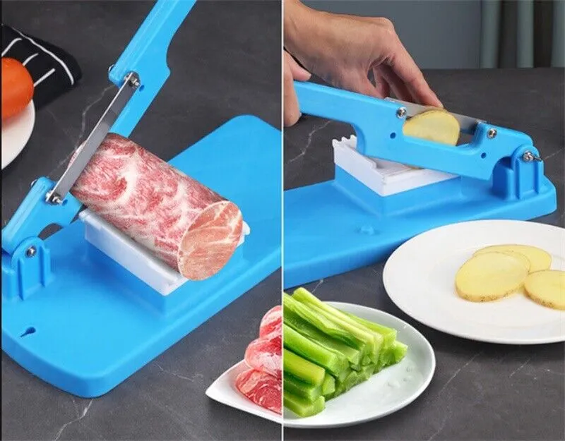 Household Manual Meat Slicer Frozen Lamp Cutting Machine Beef Herb Mutton  Rolls Cutter Meat