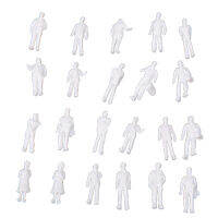 100pcs HO Scale 1:100 White Model People Unpainted Train Figures