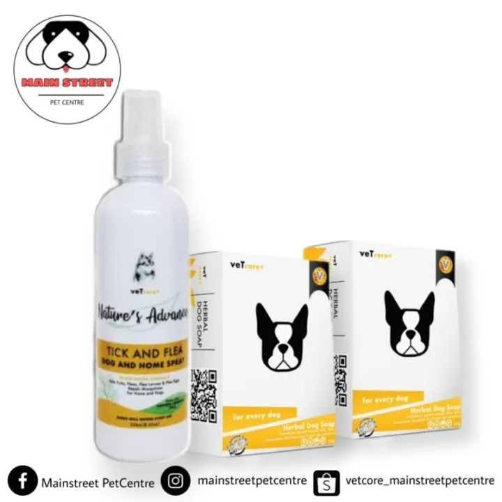 veTcore TICK AND FLEAS SPRAY WITH HERBAL DOG SOAPS Lazada PH