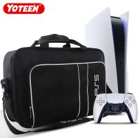 Carrying Case for PS5 Travel Bag Storage Disc/Digital Edition and Controllers Protective Shoulder Bag for Game Cards Accessories Cases Covers