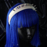 Cosplay Punk Head Bands Halloween Prop Woman Fashion Rivet Faux Leather Hair Hoop Costumes Party Hair Accessories