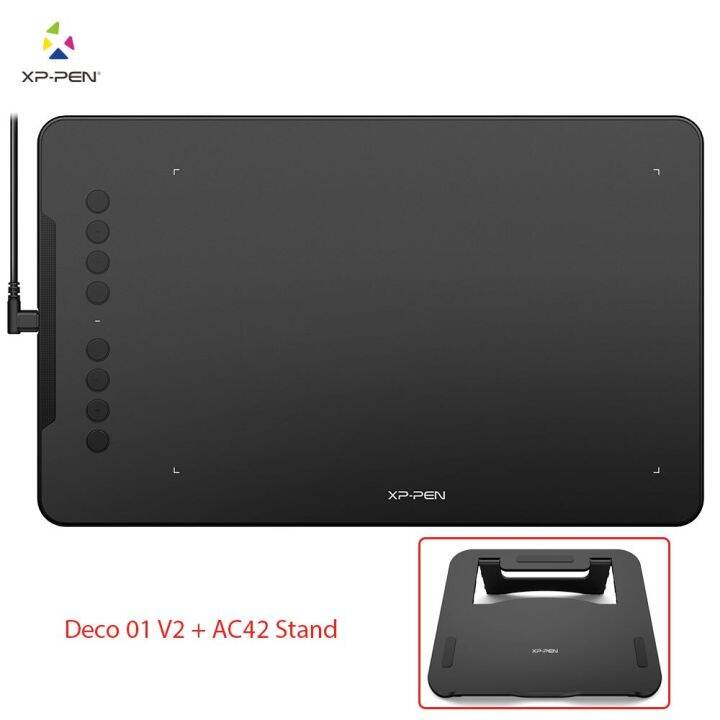Xppen Deco 01 V2 10 Inch Drawing Tablet Graphics Digital Tablet Tilt ...