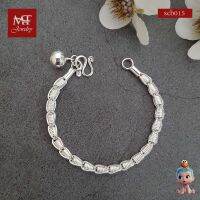 MT สร้อยข้อมือเด็กเงินแท้ ลายเม็ดข้าวโพด มีกระดิ่ง ข้อมือ 12, 13 ซม. Solid 925 Sterling Silver Bracelet (scb015) MT Jewelry มณีธารา