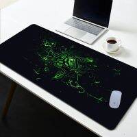 Mousepad แผ่นรองคีย์บอร์ดขนาดใหญ่ HD แบบกำหนดเอง แผ่นรองโต๊ะ Mousepad ซอฟต์แวร์สำนักงาน Razer ยางธรรมชาติกันลื่น แผ่นรองเมาส์บนโต๊ะ