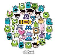 ʕ •ᴥ•ʔ ✿ พร้อมส่ง : สติ๊กเกอร์กันน้ำขนาดเล็กลายมอนเตอร์อิงค์ | Monster, Inc Small Waterproof Decoration Sticker Set.