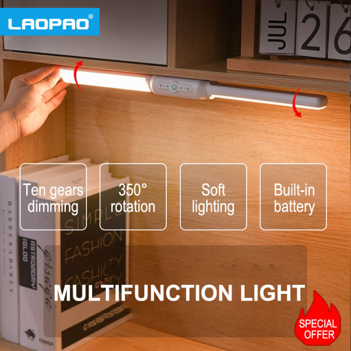 laopao-desk-lamp-hanging-table-wireless-remote-control-led-table-lamp-double-head-study-dormitory-brightness-dimmable-read-night