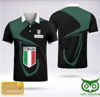 2023 New 2023 Custom Name Italia Flag Nation Love Black Polo Shirt04 Size：s-6xl Summer Popular