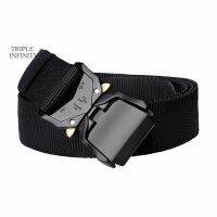 【YD】 Release Metal Pluggable Buckle Belts Men Wear-resistant Multifunctional Outdoor