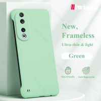 NIWINEE เคสสีเขียวไร้กรอบสำหรับ Huawei Nova 11 11i 10 9 7 SE P60 Pro Honor 90 70 50 Lite 5G X9A 5 Pro 5G แบบบางเฉียบผิวฝาหลังแบบบางเคลือบฮาร์ดพีซีกันกระแทก Z002-1