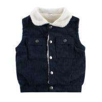 Winter Wool Kids Boys Infant Girl Clothing Toddler Thicken Solid Color Turn-down Collar Down Vest For 1-8 Y Kids Girls Clothes