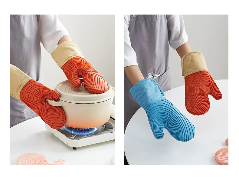 Shengxiny Kitchen Supplies Clearance Microwave Gloves Anti-scalding Insulation Oven Special Kitchen Baking Thickened High-Temperature Steamer Heat