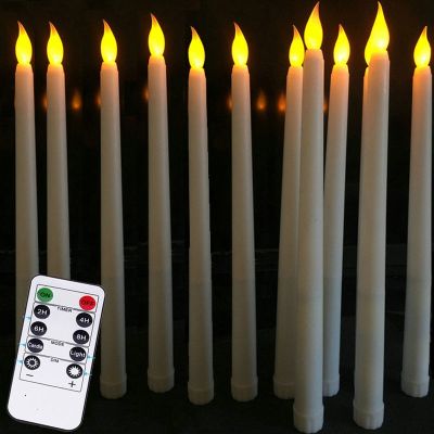 【CW】 Pack of 6 or Plastic Taper CandlesNot wax 28 cm Candles