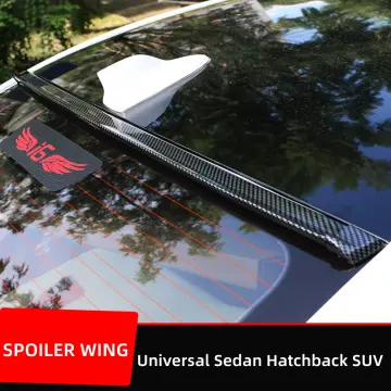 Universal Car Spoiler Hatchback SUV Rear Roof Trunk Lid Lip Wings ABS Black  Carbon Decoration 99CM Exterior Accessories Parts