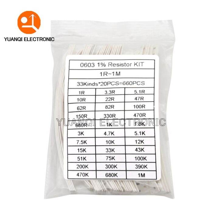 660pcs-0603-0805-1206-1-smd-chip-resistor-assorted-kit-1r-1m-ohm-33valuesx20pcs-660pcs-resistance-sample-set