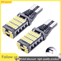 ? AM โคมไฟสัญญาณ2x T15 LED สว่างมากหลอดไฟ LED 912 921สำหรับไฟสำรองไฟจอดรถ12V สีขาวสีแดงสีเหลือง