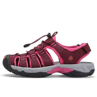 [พร้อมส่ง] Humtto Baotou Outdoor pink/black รองเท้าสวมสายรัด 710445B-7
