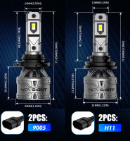 (Spot Goods) NOVSIGHT 2PCS 9005 2PCS H11 Led ไฟหน้าหลอดไฟ High Low Beam รถ60W 13000LM 6500K สีขาว Plug And Play ไฟหน้ารถ BulbsSuggest Order 、.