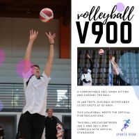 ALLSIX ลูกวอลเลย์บอล รุ่น V900 (สีขาว/แดง) ( Volleyball V900 - White/Red )  วอลเลย์ วอลเลย์บอล ลูกวอลเลย์บอล ปลอกแขนวอลเลย์บอล