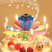 Cute Lotus Party Candle Creative Birthday Candles Exquisite Party Cake Music Candles Disposable Birthday Cake DIY Decoration